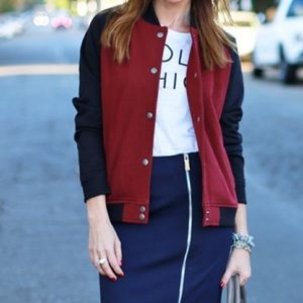 🍁 OLD NAVY varsity jacket size LARGE NWT🍁